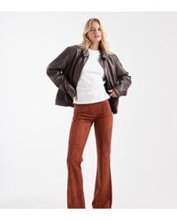 ASOS - Tall Suedette Patch Pocket Flare Trousers - Lyst