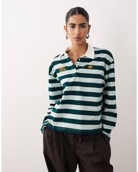adidas Originals - Athletic Department Stripe Oversize Rugby Shirt - Lyst