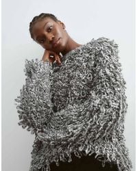 ARRANGE - Wool Blend Hand Knit Ultimate Loop Fringe Jumper - Lyst