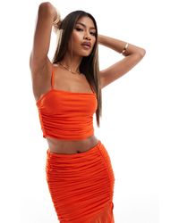 ASOS - Co-ord Mesh Ruched Cami - Lyst