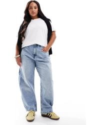 ASOS - Asos Design Curve Barrel Leg Jeans - Lyst