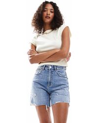 Stradivarius - – dad-jeansshorts - Lyst