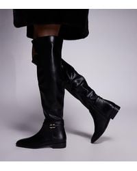 Public Desire - Public Desire Eastburn Wide Fit Over The Knee Riding Boots - Lyst