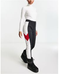 Threadbare - Pantaloni da sci neri e bianchi con pannelli - Lyst
