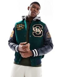 Superdry - Hooded College Patched Bomber Jacket - Lyst