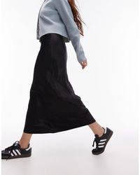 TOPSHOP - Satin Bias Midi Skirt - Lyst