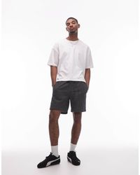 TOPMAN - Short baggy texturé à rayures - Lyst