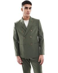 ASOS - Double Breasted Slim Suit Jacket - Lyst