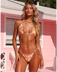 Kulani Kinis - String-Bikinibroekje Met Gestrikte Zijkanten En Patroon - Lyst