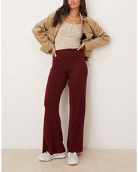 Mango - Knitted Wide Leg Trousers - Lyst