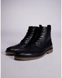 ASOS - – schnürstiefel aus leder - Lyst