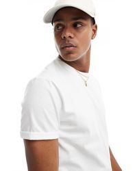 ASOS - T-shirt With Roll Sleeve - Lyst