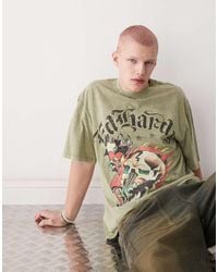 Ed Hardy - Skull Out Of Hell Relaxed T-shirt - Lyst