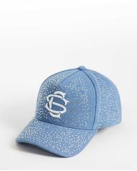 Courtside - Denim Embellished Cap With Logo Print - Lyst