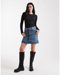 Levi's - Minifalda Vaquera De Estilo Retro Con Botones Delanteros De - Lyst