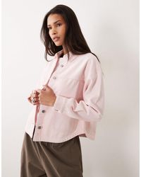 Jdy - Boxy Denim Jacket With Front Pockets - Lyst