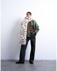TOPSHOP - Sophie Faux Fur Scarf - Lyst