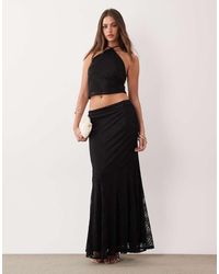 ASOS - Co-ord Lace Fishtail Maxi Skirt - Lyst