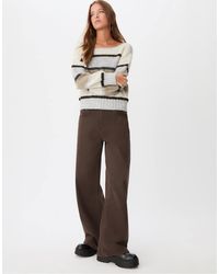 Stradivarius - Striped Boat Neck Sweater - Lyst