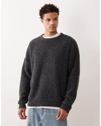 ASOS - Oversized Knitted Boucle Crew Neck Jumper - Lyst