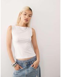 Weekday - Annie Super Soft Boat Neck Tank Top - Lyst