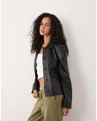 Barneys Originals - Real Leather Utility Jacket - Lyst