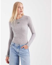 Lacoste - Label Detail Long Sleeve Jersey Top - Lyst