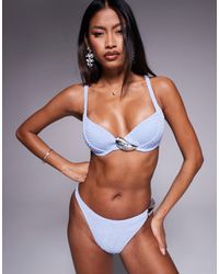 ASOS - Sia High Leg Cheeky Bikini Bottom With Shell Detail - Lyst