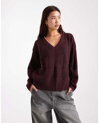 ONLY - Contrast Stitch Jumper - Lyst