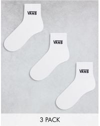 Vans - Classic - confezione da 3 paia di calzini bianchi - Lyst