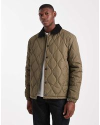 Brave Soul - Short Quilted Jacket With Collar - Lyst