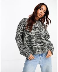 ASOS - Oversized Jumper With Crew Neck And Side Splits - Lyst