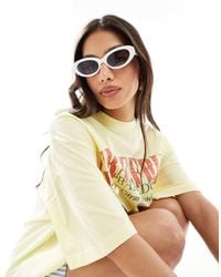 ASOS - Occhiali Da Sole Ovali Lucido - Lyst