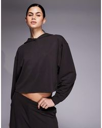 4505 - Modal Blend Ultra Soft Boxy Crop Hoodie - Lyst