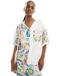 Native Youth - Tile Print Bowling Shirt Co-ord - Lyst