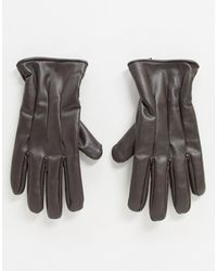 Jack & Jones – e Handschuhe aus Kunstleder - Braun