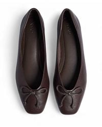NA-KD - Squared Toe Bow Ballerinas - Lyst