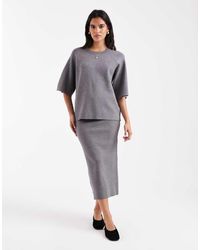 Object - Structured Knit Midi Skirt Co-Ord - Lyst