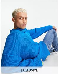 Collusion Knitted Sweater - Blue