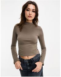Collusion - Long Sleeve Mock Neck Top - Lyst