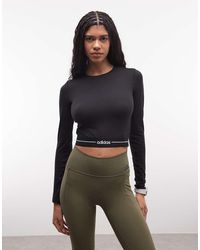 adidas Originals - Adidas Training Hyperglam Linear Long Sleeve Top - Lyst