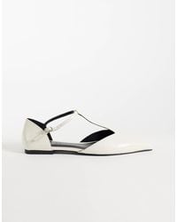 ASOS - Lover Pointed T Bar Ballets - Lyst