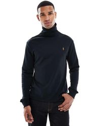 Polo Ralph Lauren - T-Shirt Van Jersey Pimakatoen Met Icoonlogo, Lange Mouwen En Col - Lyst