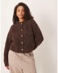 ASOS - Asos design curve – dicke strickjacke aus hochwertiger alpakawolle - Lyst
