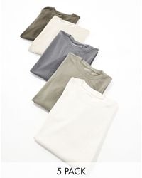 Abercrombie & Fitch - – essential – 5er-pack t-shirts mit lockerer passform - Lyst