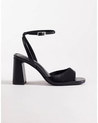 ASOS - Honour Barely There Block Mid Heel Sandals - Lyst
