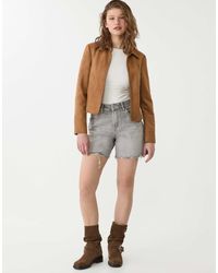 Stradivarius - – d93 – longline-jeansshorts - Lyst