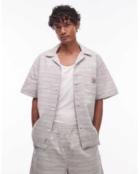 Carhartt - Gellar - chemise d'ensemble texturée à manches courtes - crème - Lyst