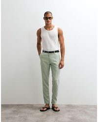 ASOS - Co-Ord Tapered Linen Blend Trousers - Lyst