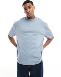 ASOS - 240gsm Heavyweight Oversized T-shirt With Turtle Neck - Lyst